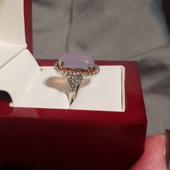 Ladies fashion purple stone ring.  New - Picture 5 of 12